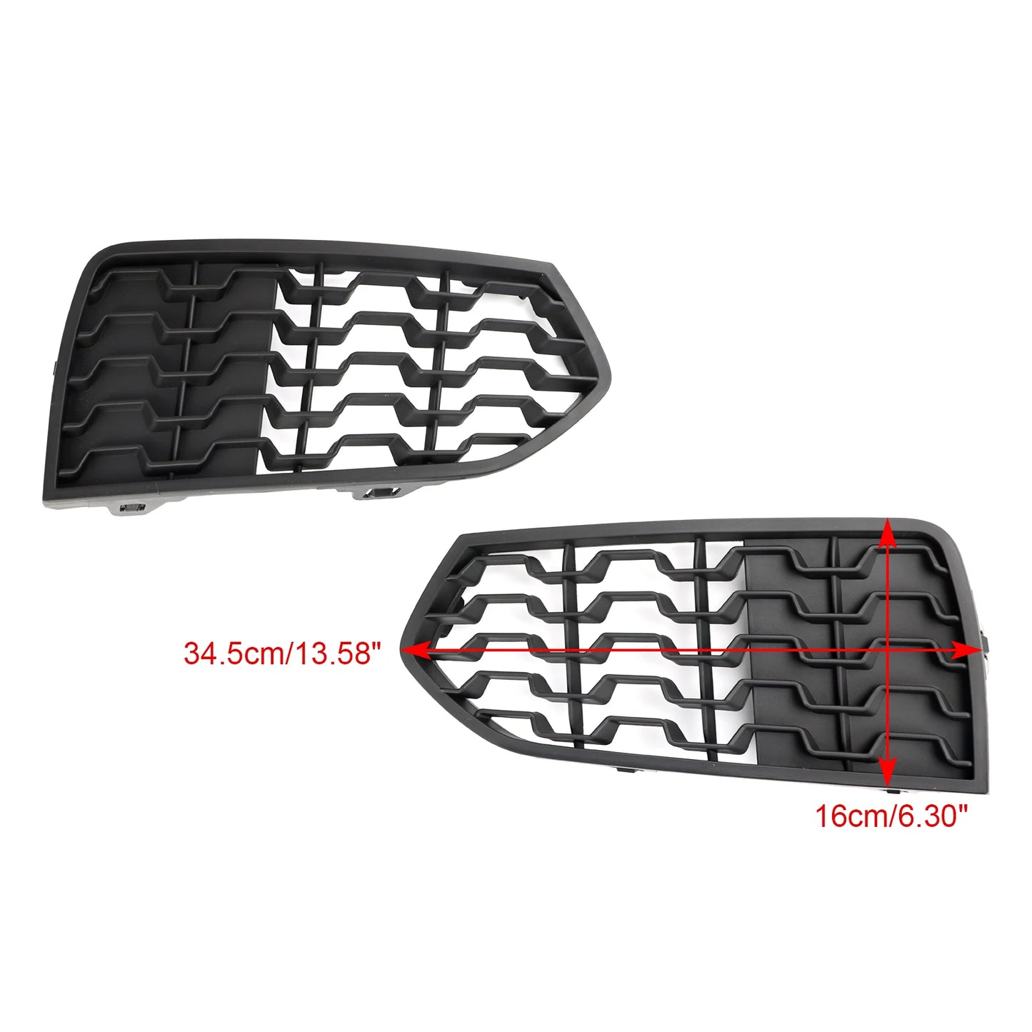 Honeycomb Front Fog Light Grille – BMW 2 Series F22 F23 2012–2019 | Matte Black | Left, Right or Pair