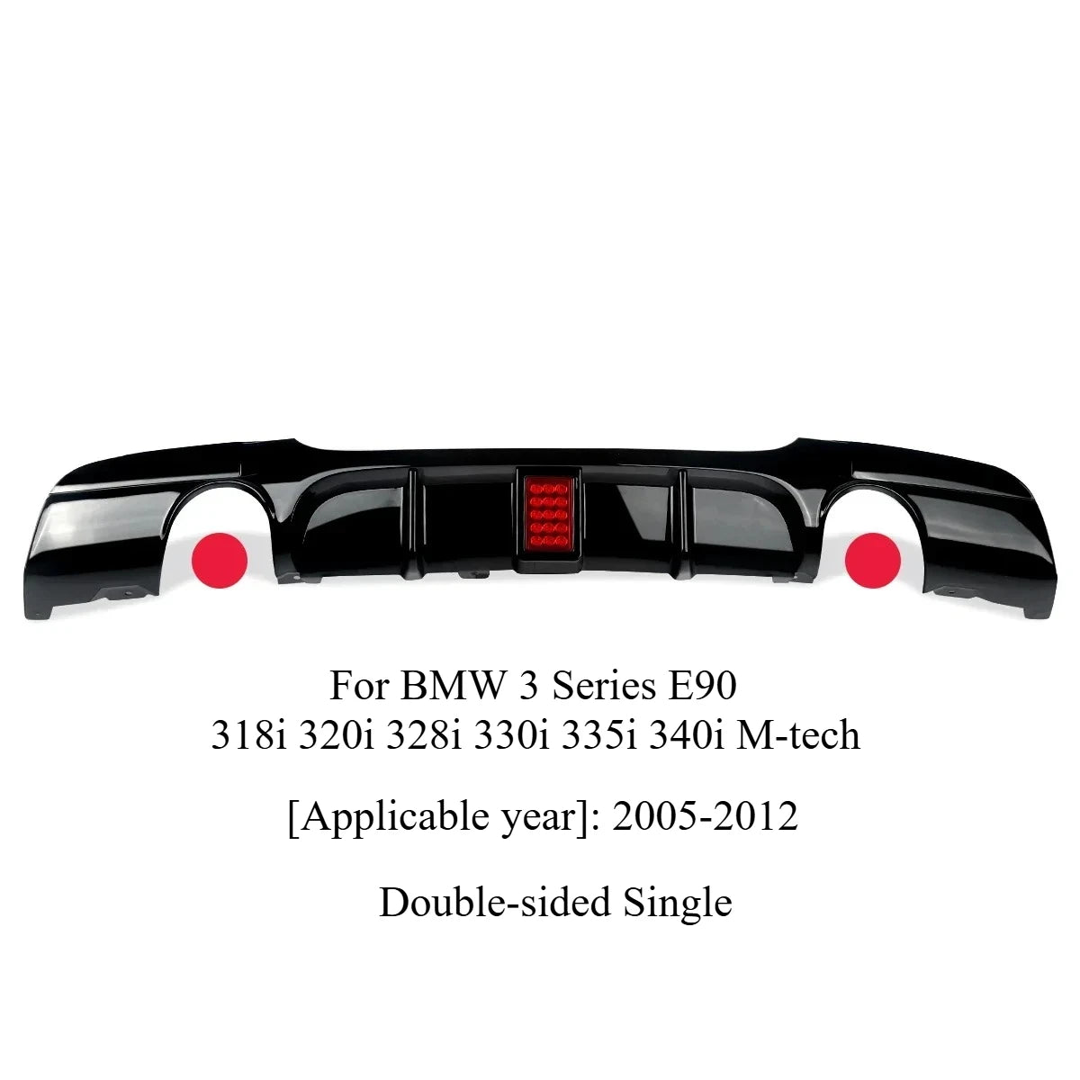 BMW Rear Diffuser Lip Spoiler for E90 E92 E93 3 Series 2005-2012