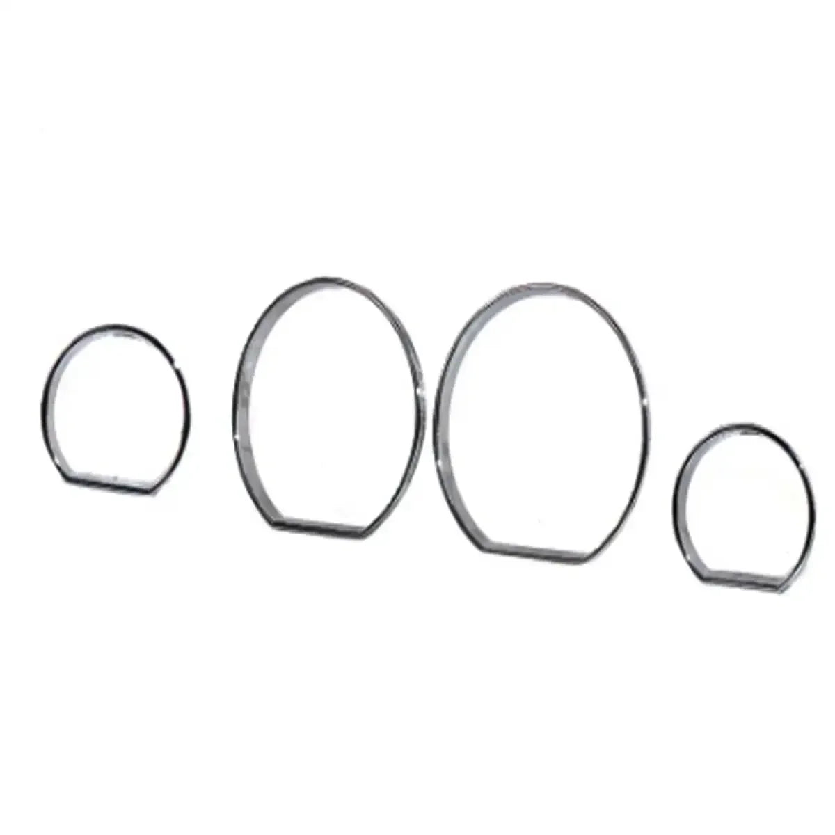 Instrument Cluster Gauge Dial Ring Set – BMW E46 M3 3 Series | Chrome & Matt Silver
