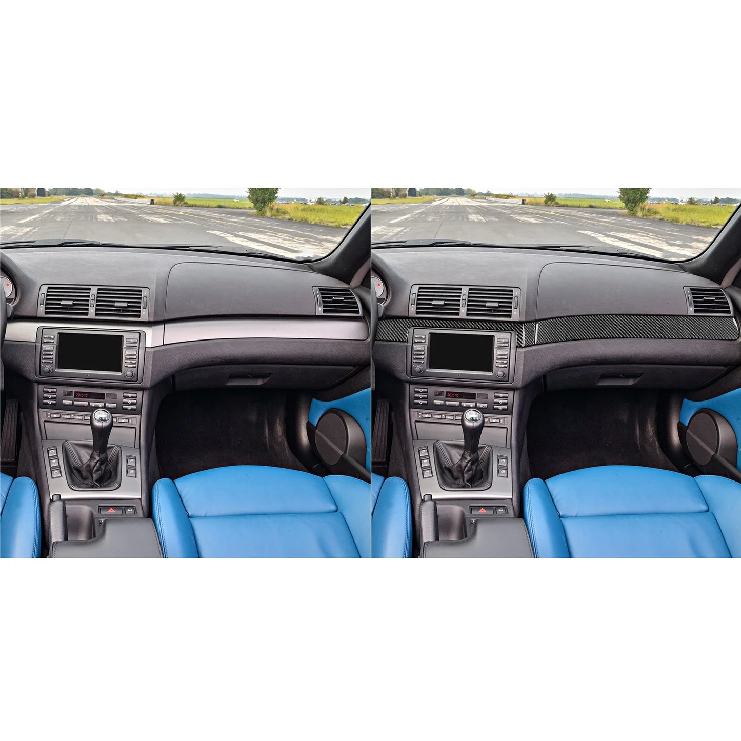 BMW Real Carbon Fiber Dashboard Trim Panel For E46 M3 1998-2006