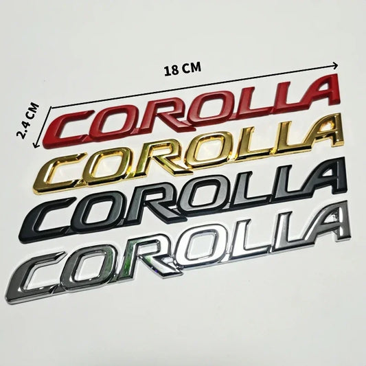 Toyota 3D Metal Emblem for Corolla Cross Rear Trunk