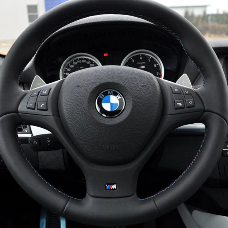 Steering Wheel Badge Stickers – 4pc M Emblem Set 16mm 17mm 19mm