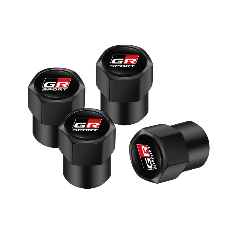 Toyota Tire Valve Caps and Key Chain for GR Corolla, Yaris, Aygo, Prius