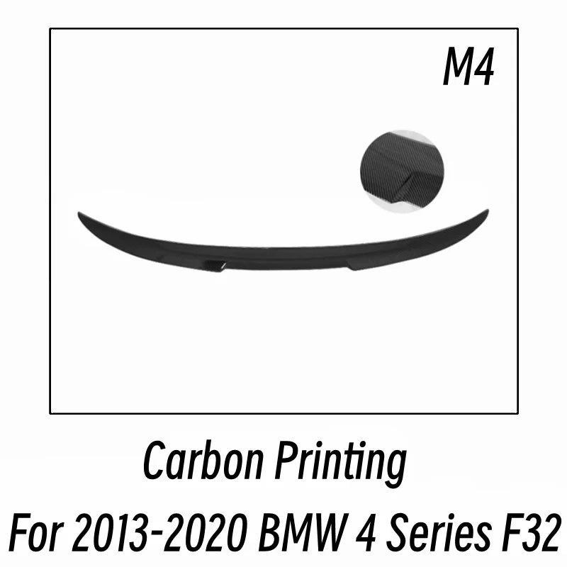 BMW 4 Series F32 F33 F36 Rear Boot Spoiler - Sturdy Plastic Trim