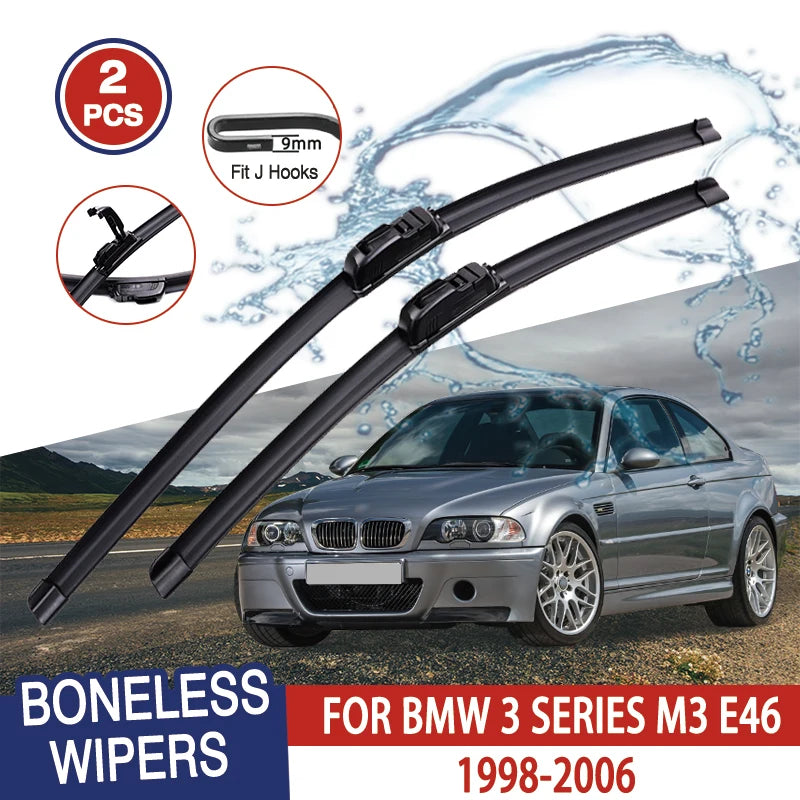 Frameless Wiper Blade Set – BMW 3 Series M3 E46 1998–2006 | 22"+20"