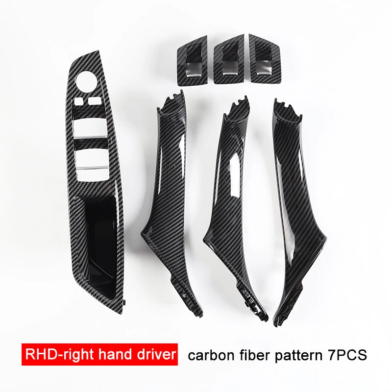 Inner Door Handle Panel Pull Trim Set – BMW 5 Series F10 F11 F18 2010–2017 | 7 Piece | LHD & RHD