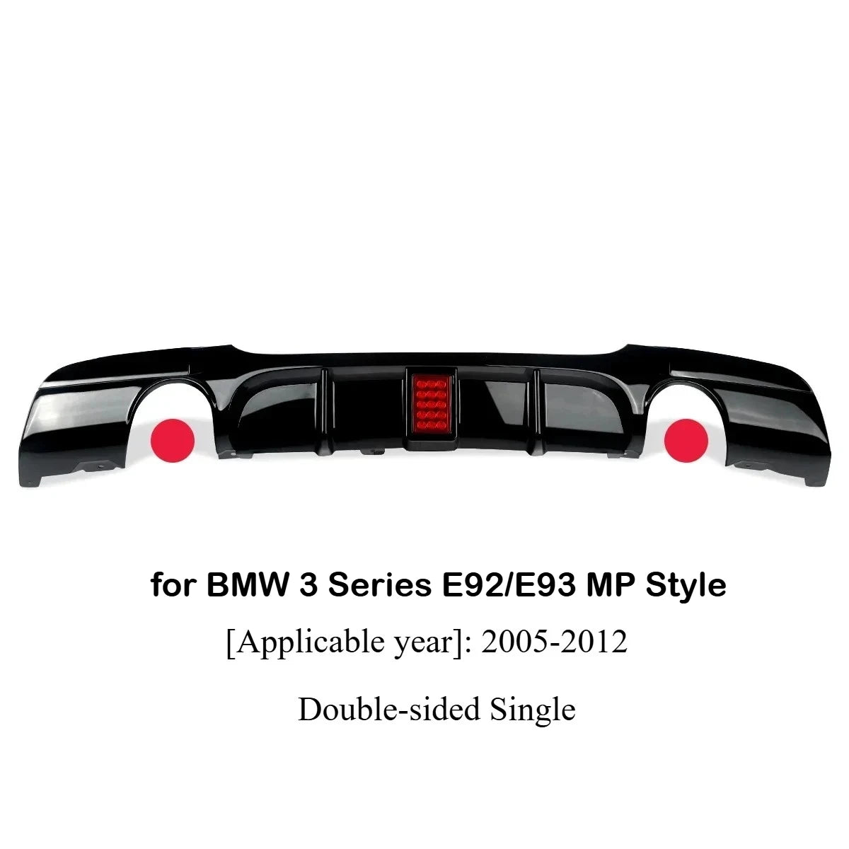 BMW Rear Diffuser Lip Spoiler for E90 E92 E93 3 Series 2005-2012
