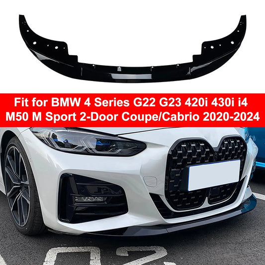 BMW 4 Series G22 Front Bumper Spoiler Lip – High Impact Abs