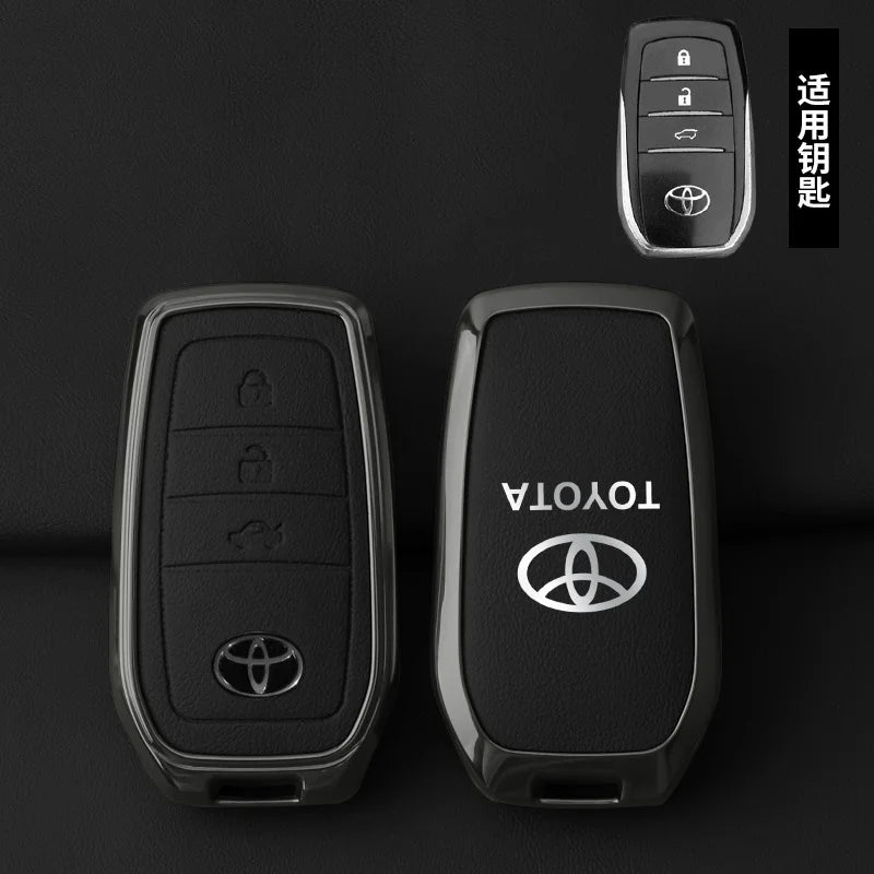 Toyota Zinc Alloy Leather Key For CHR Hilux Fortuner