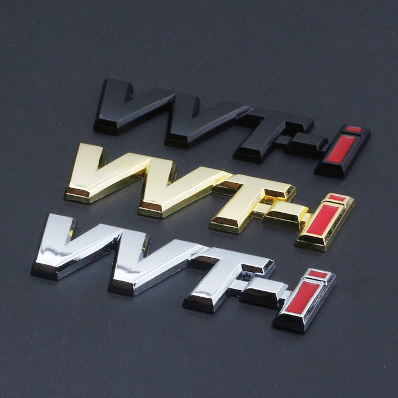 Toyota 3D Metal Black VVTi Emblem for Multiple Toyota Models