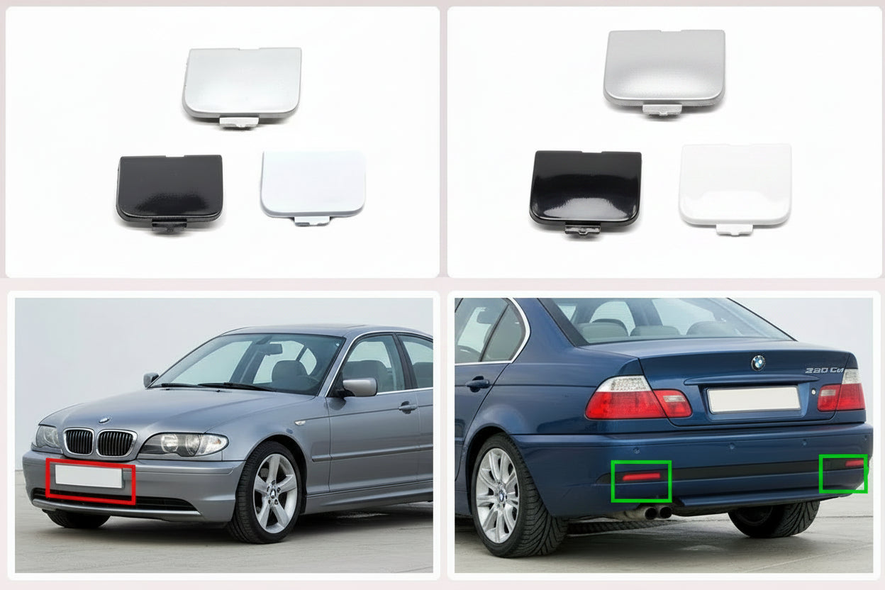 Tow Hook Cover – BMW E46 LCI Base Sedan 2002–2005 | Front & Rear