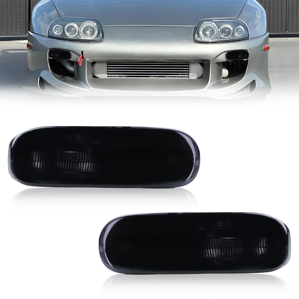 Toyota 2Pcs Front Bumper Daytime Running Light Turn Signal Light For JZA80