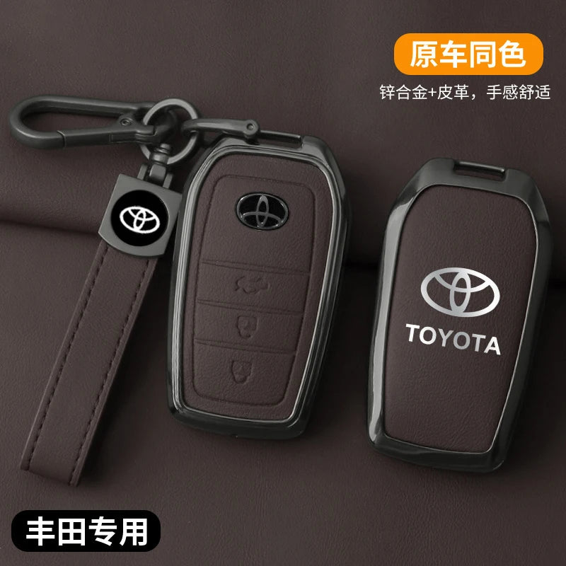 Toyota Zinc Alloy Leather Key For CHR Hilux Fortuner