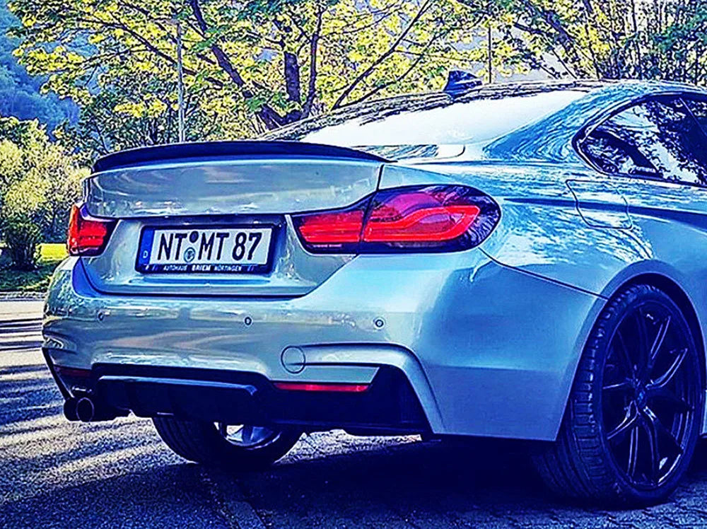 BMW 4 Series F32 F33 F36 Rear Boot Spoiler - Sturdy Plastic Trim