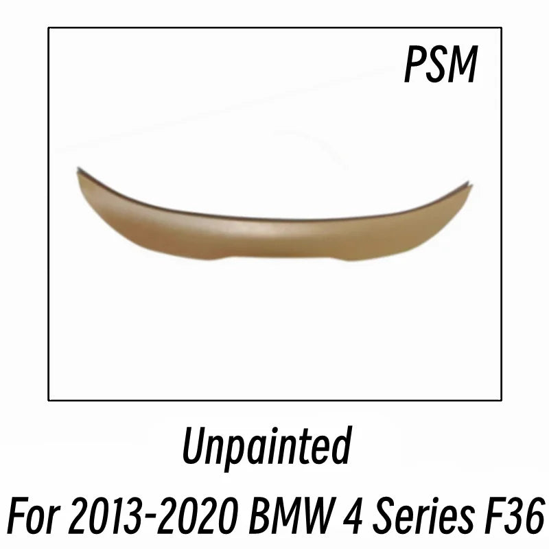 BMW 4 Series F32 F33 F36 Rear Boot Spoiler - Sturdy Plastic Trim