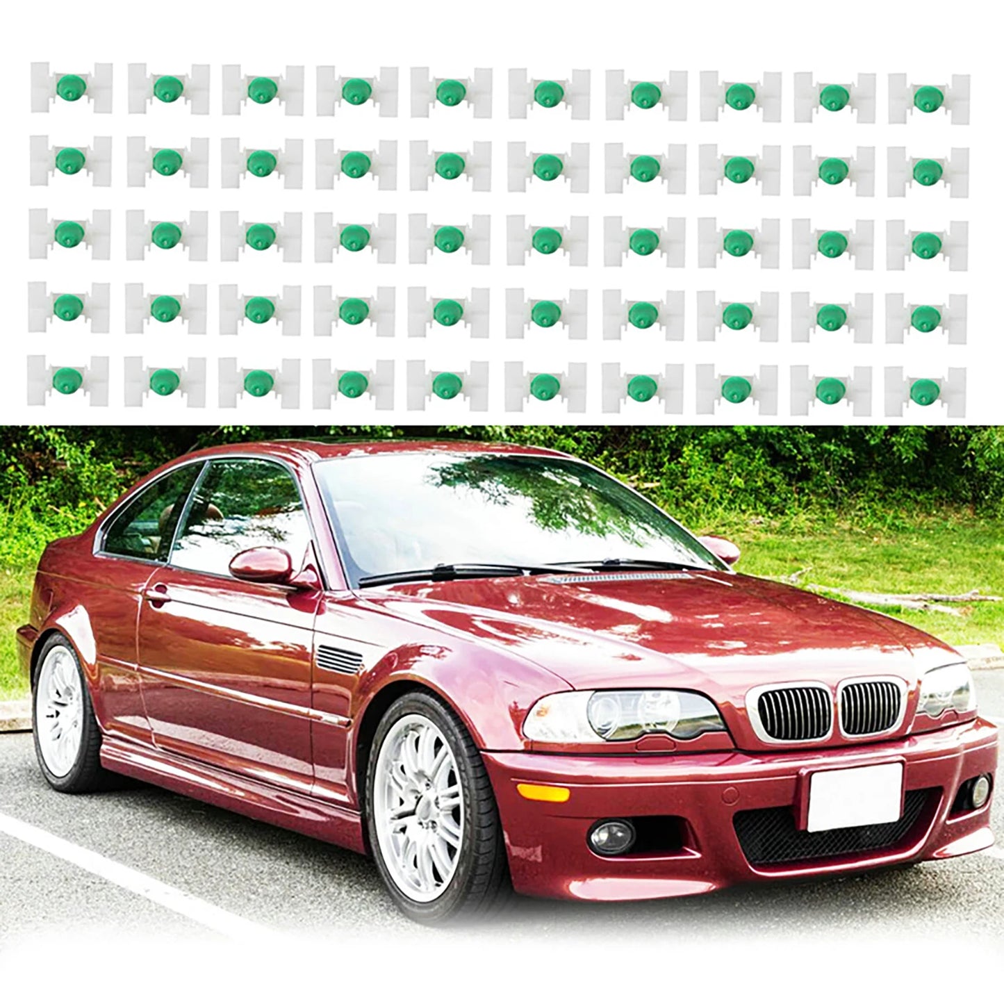 BMW 3 Series E36 E46 Door Fender Moulding Clip – 50 Pcs White