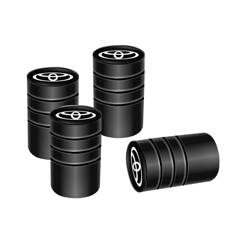 Toyota Tire Valve Caps and Key Chain for GR Corolla, Yaris, Aygo, Prius