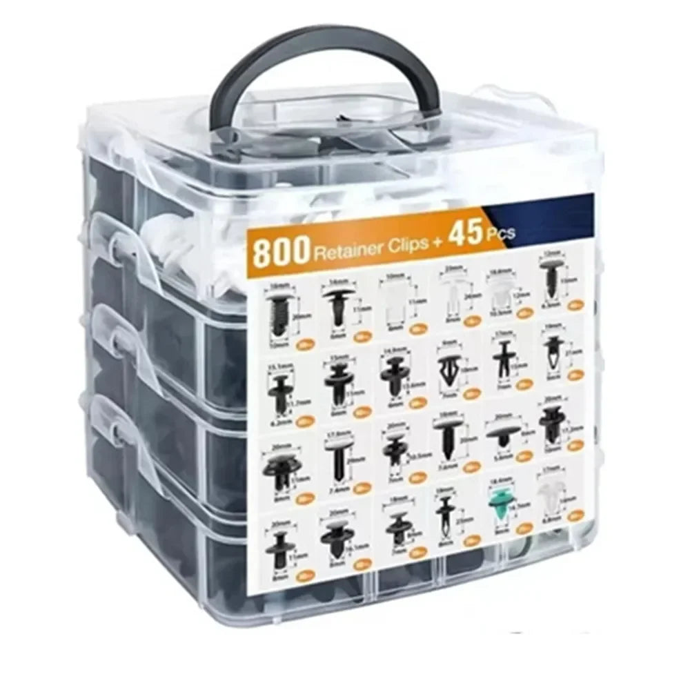 Generic Auto Fastener Clip Kit 800Pcs Plastic Retainers For Body Panels