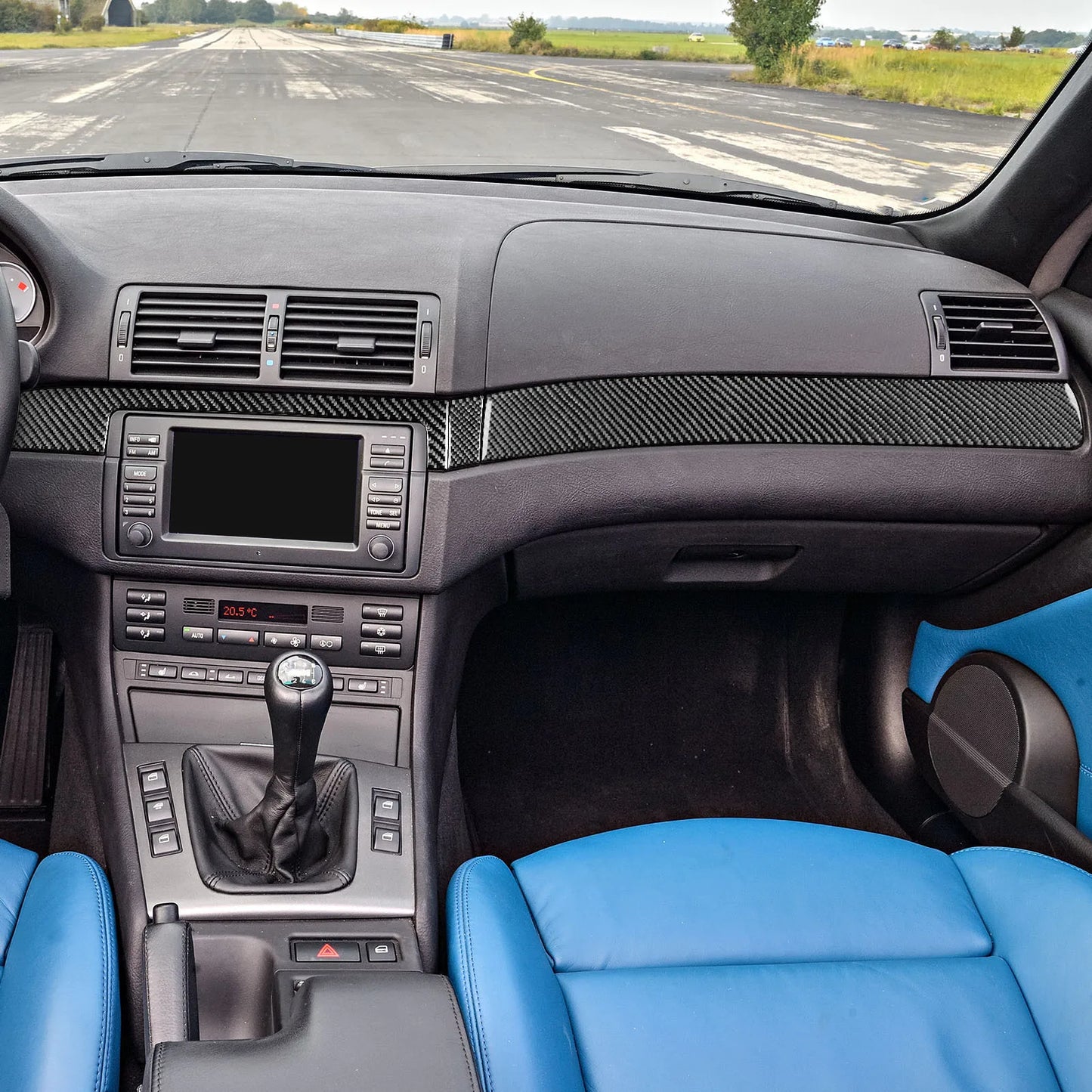 BMW Real Carbon Fiber Dashboard Trim Panel For E46 M3 1998-2006