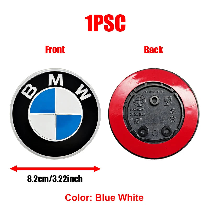 BMW Bonnet Emblem – 82mm Diameter With 2-Or-3-Hole Fixing