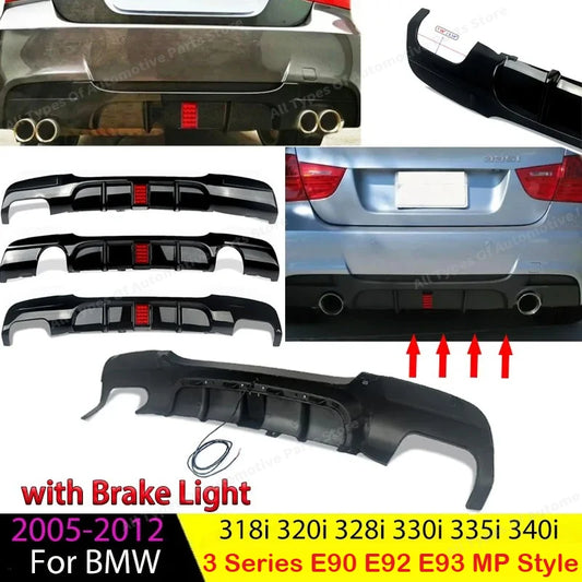 BMW Rear Diffuser Lip Spoiler for E90 E92 E93 3 Series 2005-2012