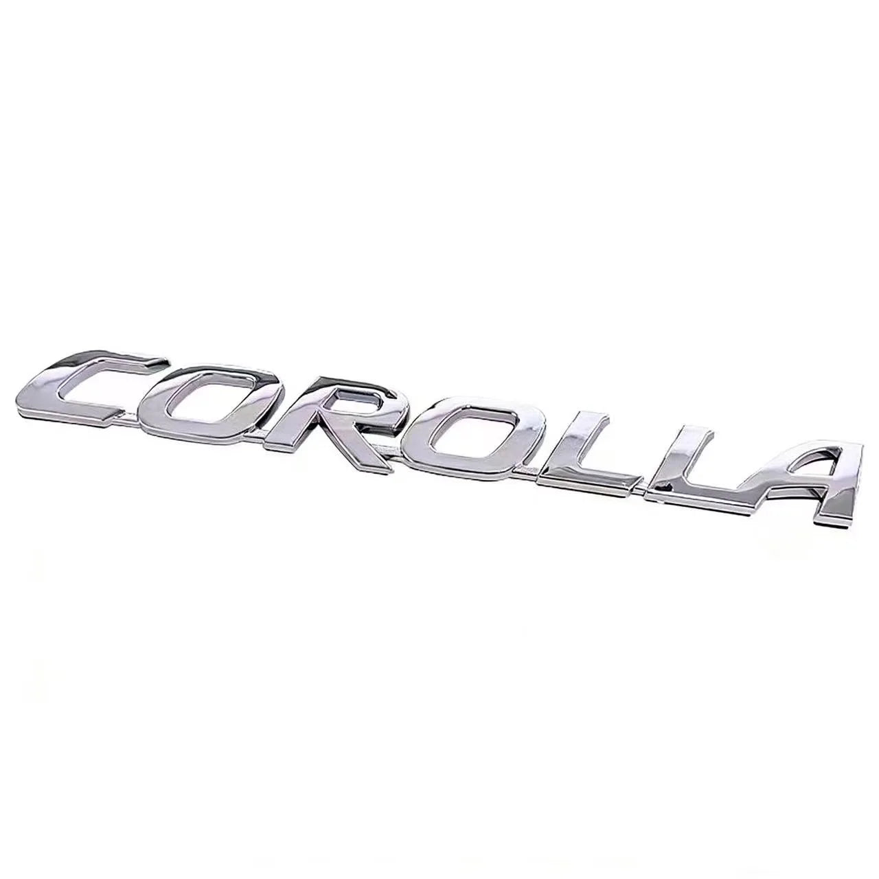 Toyota Corolla Trunk Emblem Sticker 3D Glossy Black Silver For Corolla
