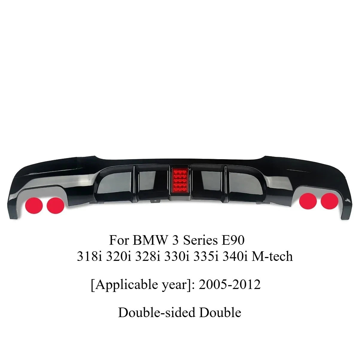 BMW Rear Diffuser Lip Spoiler for E90 E92 E93 3 Series 2005-2012