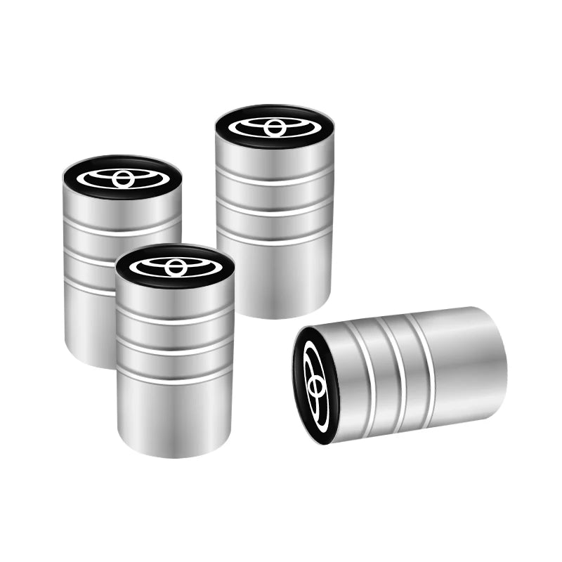 Toyota Tire Valve Caps and Key Chain for GR Corolla, Yaris, Aygo, Prius