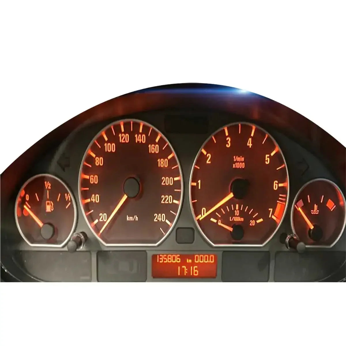 Instrument Cluster Gauge Dial Ring Set – BMW E46 M3 3 Series | Chrome & Matt Silver