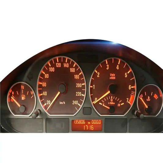 Instrument Cluster Gauge Dial Ring Set – BMW E46 M3 3 Series | Chrome & Matt Silver