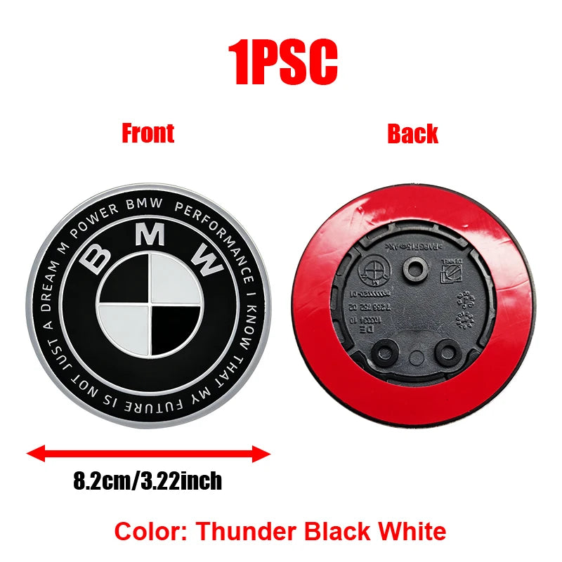 BMW Bonnet Emblem – 82mm Diameter With 2-Or-3-Hole Fixing