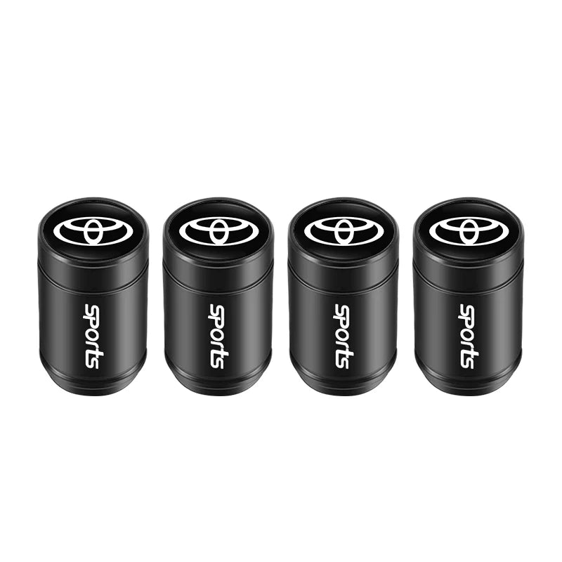 Toyota Tire Valve Caps and Key Chain for GR Corolla, Yaris, Aygo, Prius
