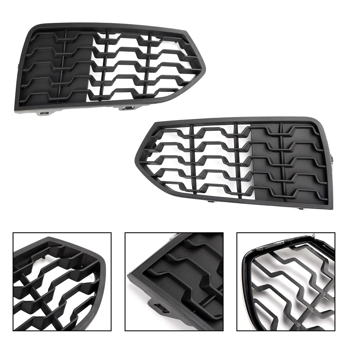 Honeycomb Front Fog Light Grille – BMW 2 Series F22 F23 2012–2019 | Matte Black | Left, Right or Pair