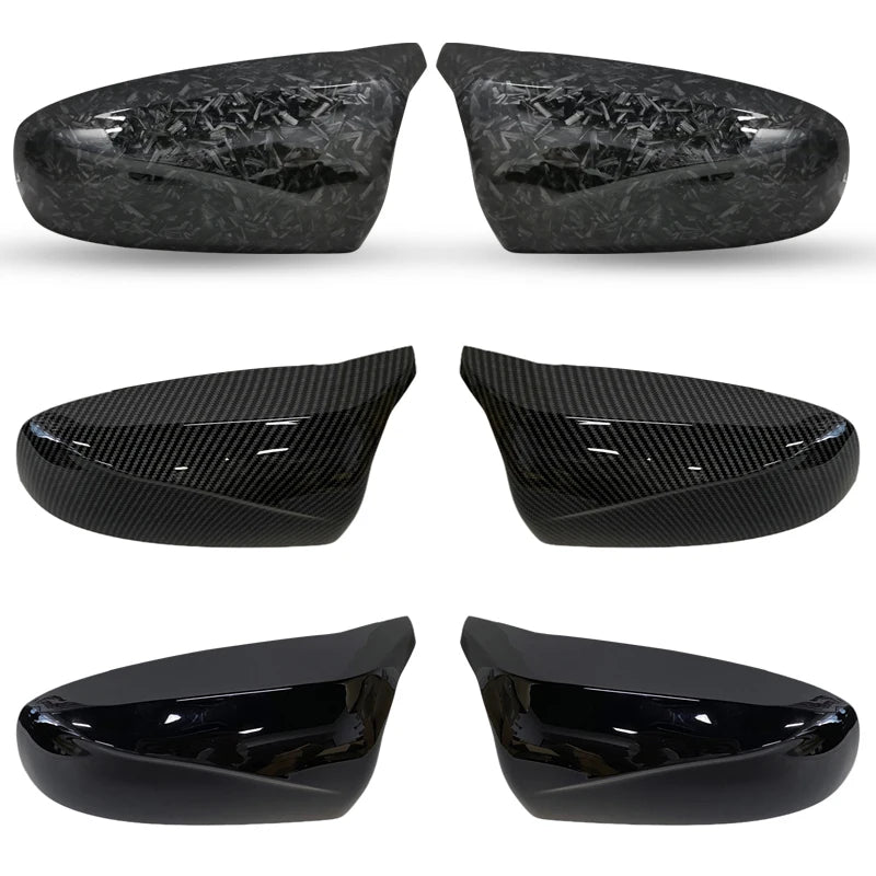 Mirror Cover Caps – BMW X5 E70 | X6 E71 2008–2013 | Carbon Look, Forged Carbon & Glossy Black