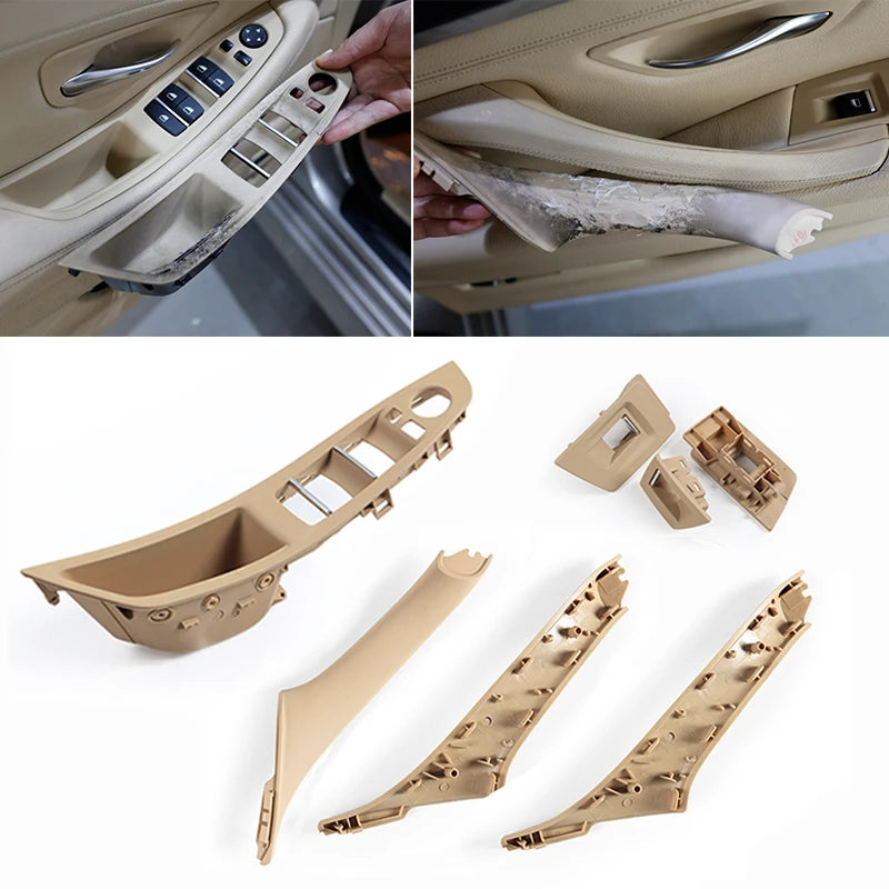 Inner Door Handle Panel Pull Trim Set – BMW 5 Series F10 F11 F18 2010–2017 | 7 Piece | LHD & RHD