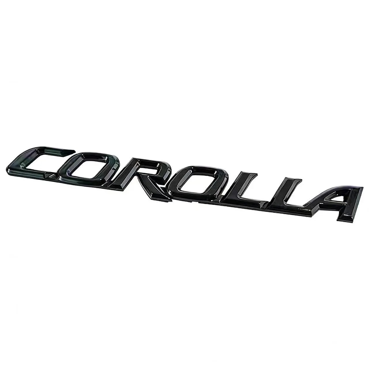 Toyota Corolla Trunk Emblem Sticker 3D Glossy Black Silver For Corolla