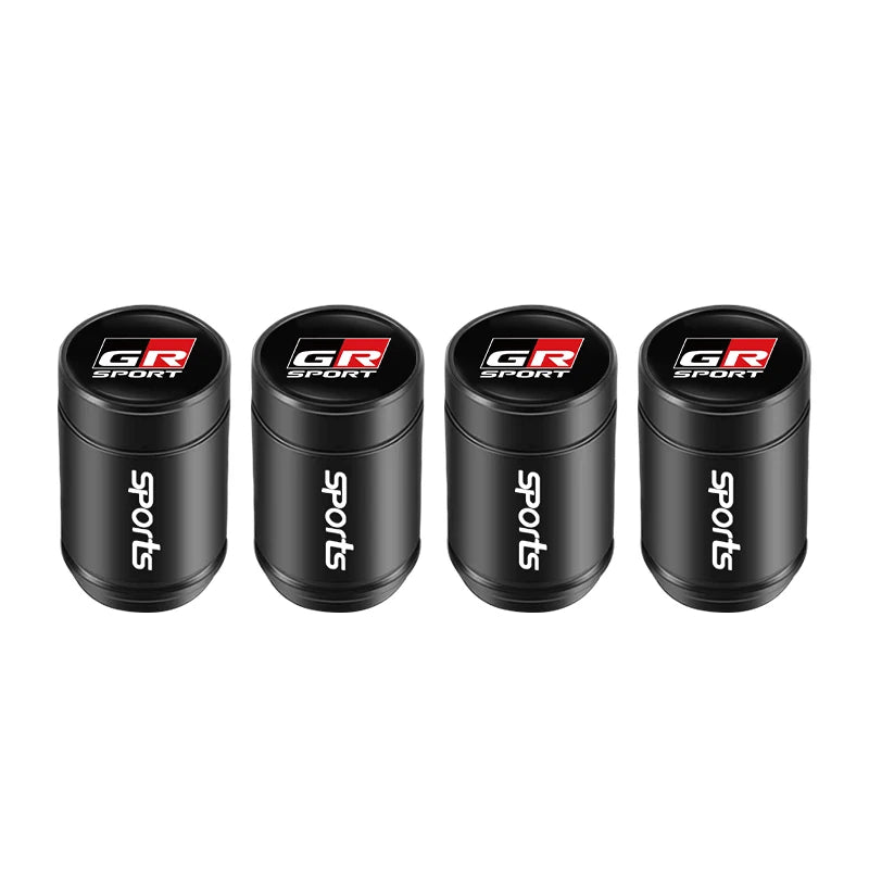 Toyota Tire Valve Caps and Key Chain for GR Corolla, Yaris, Aygo, Prius