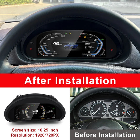 Digital LCD Instrument Cluster – BMW 3 Series M3 E46 | Standard & CarPlay