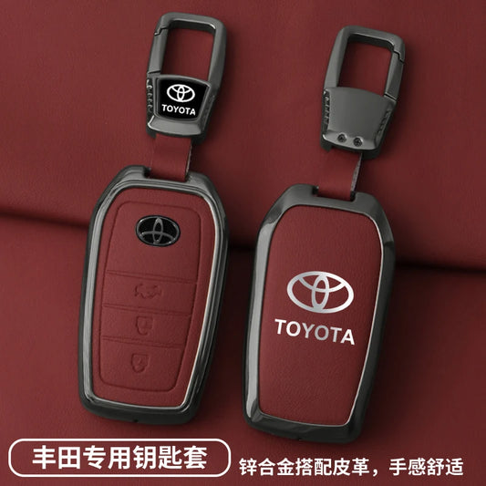 Toyota Zinc Alloy Leather Key For CHR Hilux Fortuner
