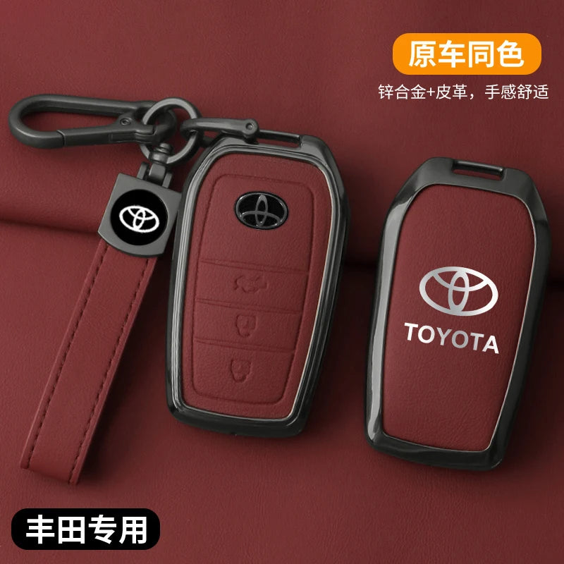 Toyota Zinc Alloy Leather Key For CHR Hilux Fortuner