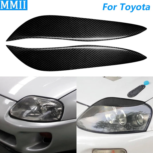 Toyota Supra Real Dry Carbon Front Headlight Eyelids JZA80
