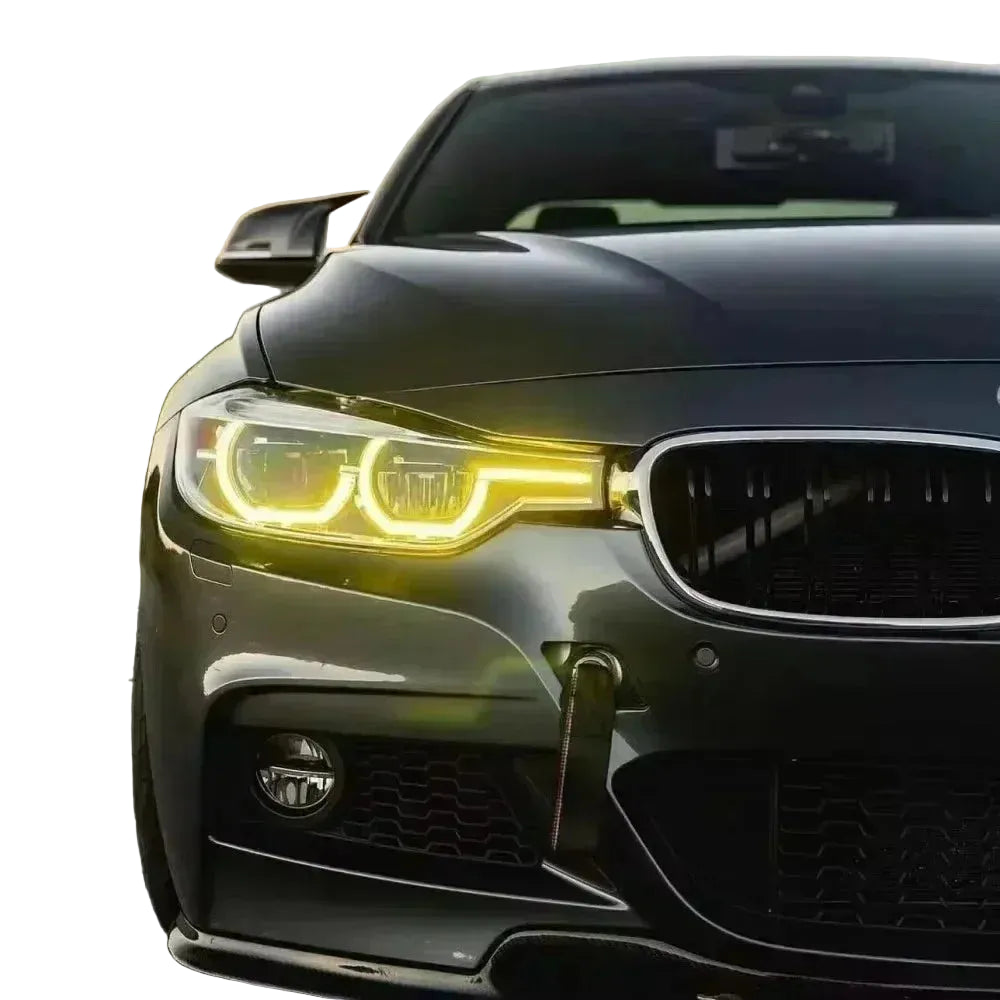 Yellow LED Angel Eyes DRL Upgrade – BMW 3 Series F30 F31 F35 LCI 2015–2019 | Plug & Play