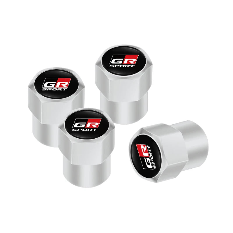 Toyota Tire Valve Caps and Key Chain for GR Corolla, Yaris, Aygo, Prius
