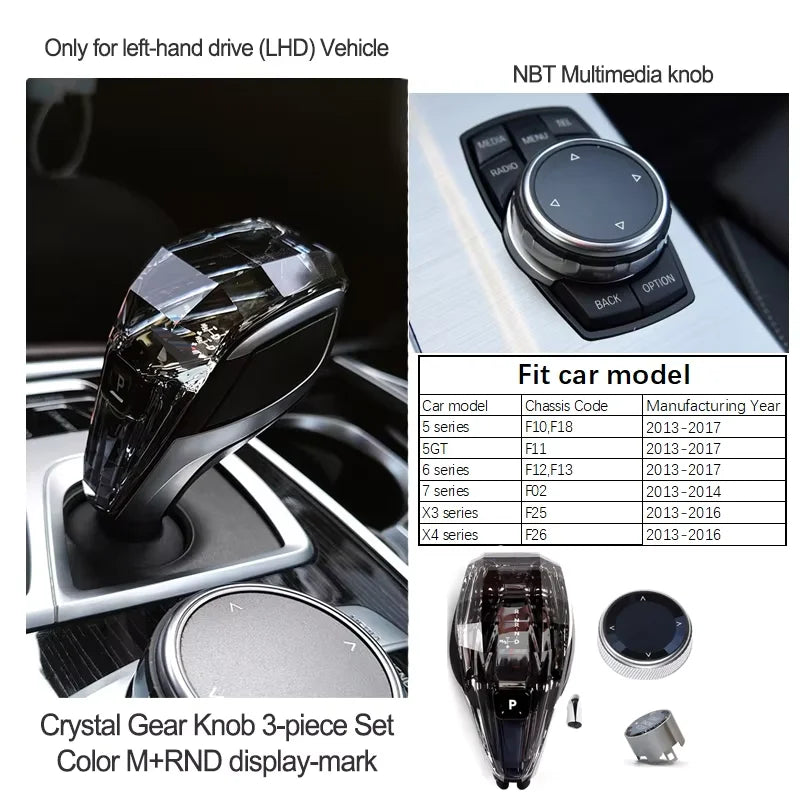 Luxury Crystal Gear Shift Knob – Premium Abs Construction