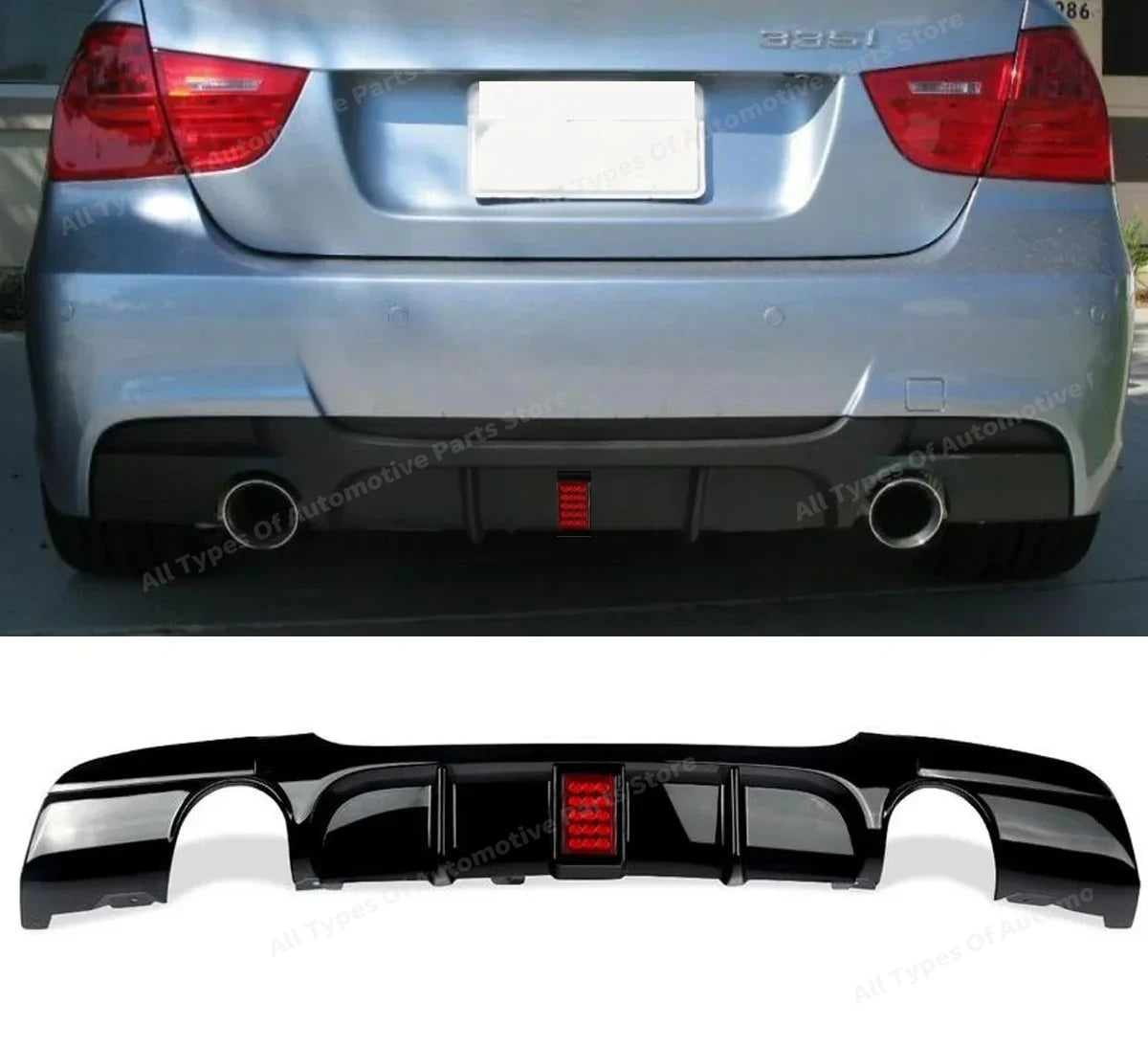 BMW Rear Diffuser Lip Spoiler for E90 E92 E93 3 Series 2005-2012