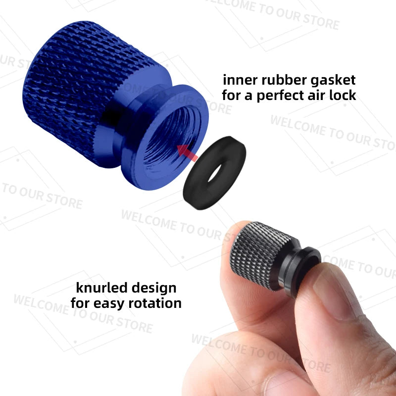 4 Piece Aluminium Valve Caps – Tricolour Sport Logo