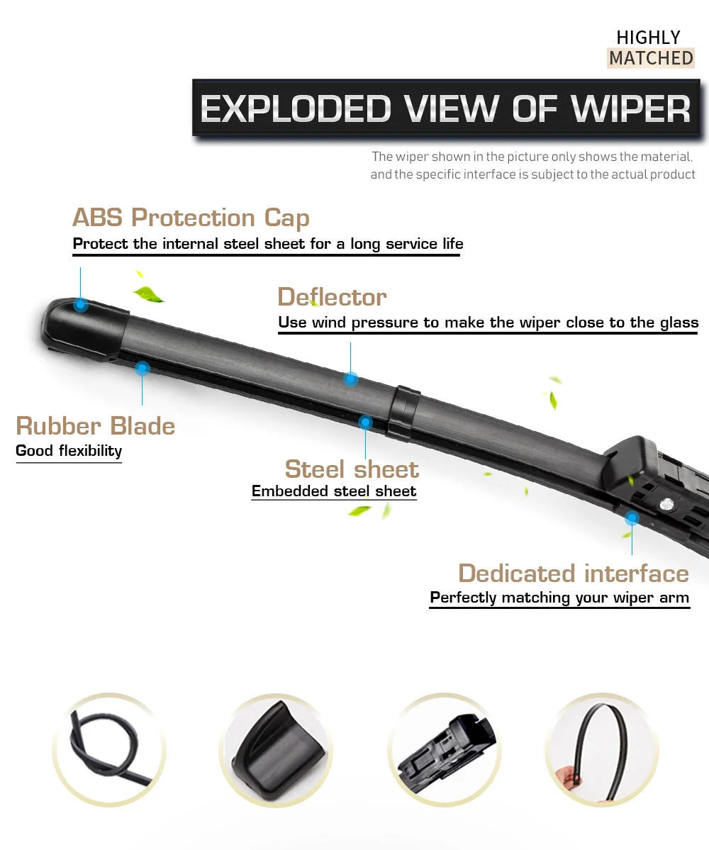 Bmw 4 Series F32 F33 F36 F80 Front Wiper Blades - 24 And 18 Inch