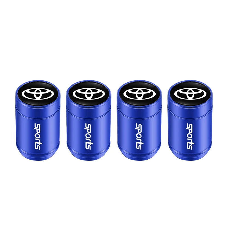 Toyota Tire Valve Caps and Key Chain for GR Corolla, Yaris, Aygo, Prius