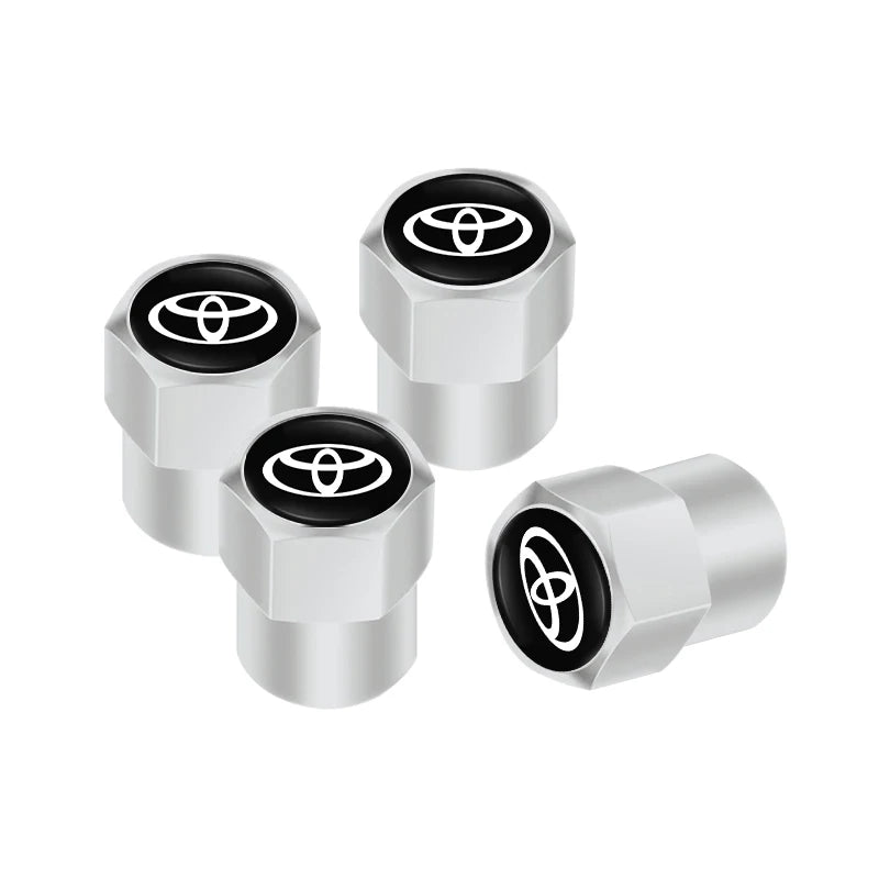 Toyota Tire Valve Caps and Key Chain for GR Corolla, Yaris, Aygo, Prius