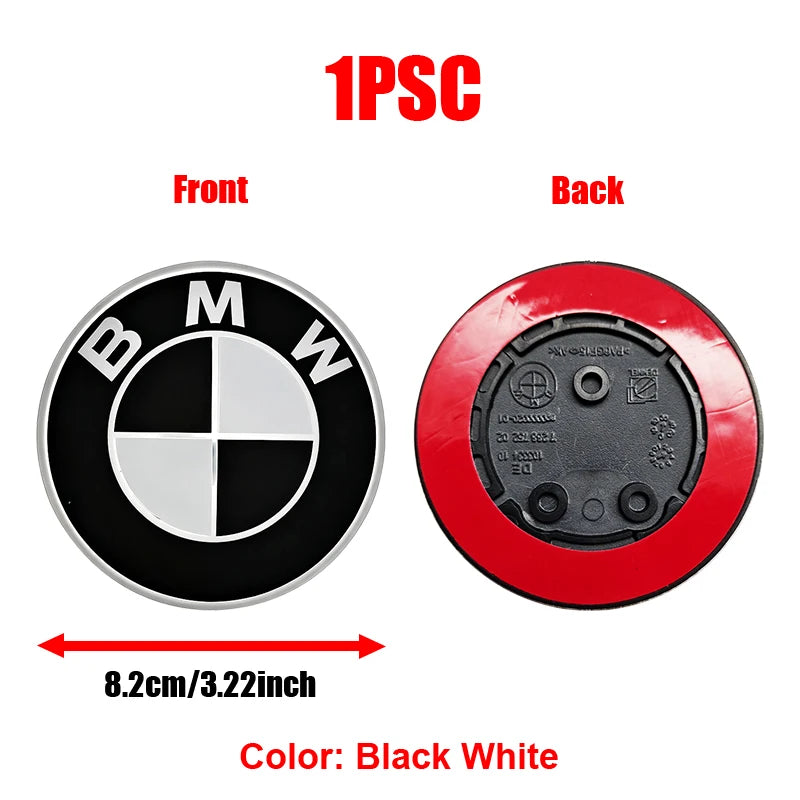 BMW Bonnet Emblem – 82mm Diameter With 2-Or-3-Hole Fixing
